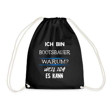 Bootsbauer Schiffe Binnenschiffe Boote Bauen Boots - Turnbeutel - Schwarz - Vorne