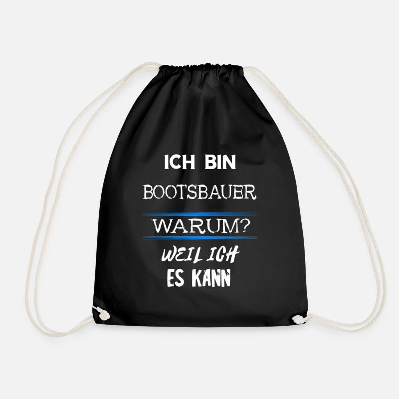 Bootsbauer Schiffe Binnenschiffe Boote Bauen Boots - Turnbeutel - Schwarz
