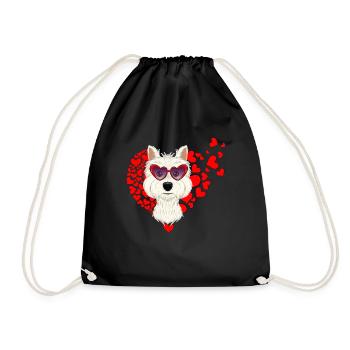 West Highland Terrier Lover I Dog Lover I West - Turnbeutel - Schwarz - Vorne