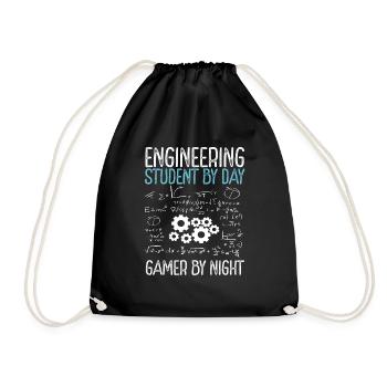Engineering College Student School Graduate - Drawstring Bag - black - Front