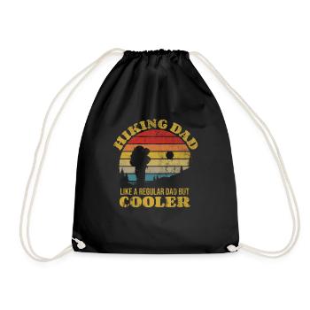 FUNNY HIKING DAD GIFT - Drawstring Bag - black - Front
