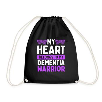 Sensibilisation à la démence Dement Alzheimer’s Warrior - Sac de sport léger - noir - Devant