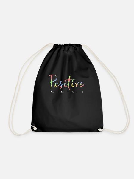 Positiver Mindset - Bleib positiv - Turnbeutel - Schwarz