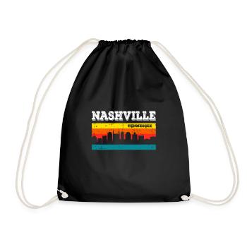 Nashville, Tennessee - Turnbeutel - Schwarz - Vorne