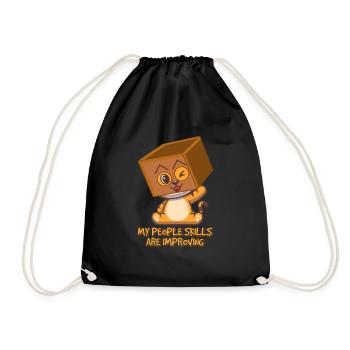 Tiger - Drawstring Bag - black - Front