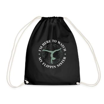 Je suis ici pour regarder ma sœur Flippin - Sac de sport léger - noir - Devant