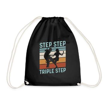 Step Step Triple Step Zitat für einen Lindy Hop - Turnbeutel - Schwarz - Vorne