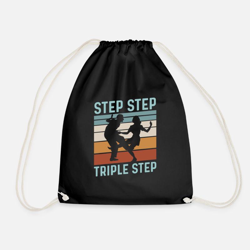 Step Step Triple Step Zitat für einen Lindy Hop - Turnbeutel - Schwarz