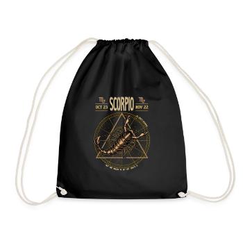 Signe du zodiaque Scorpion Horoscope Astrologie - Sac de sport léger - noir - Devant