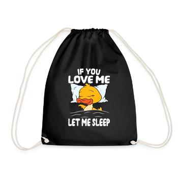 Laisse moi dormir canard - Sac de sport léger - noir - Devant