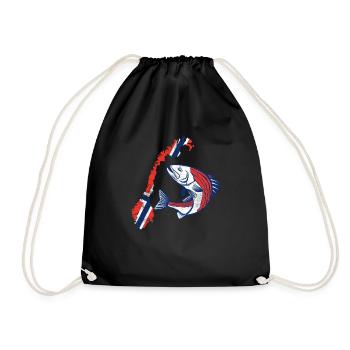 Voyage de pêche Pêche en Norvège - Sac de sport léger - noir - Devant