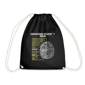Engineering Student Future Engineer Engineering - Drawstring Bag - black - Front