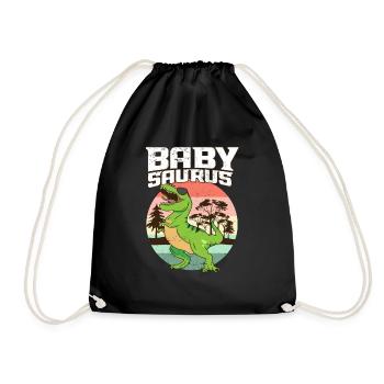 Saurus Family Matching I Tyrannosaurus T-Rex I - Drawstring Bag - black - Front