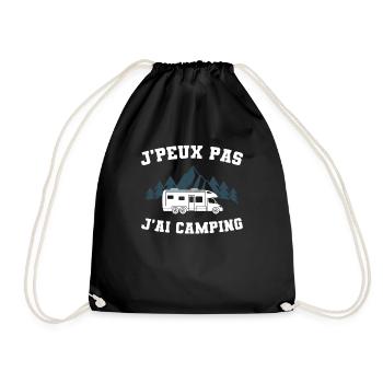 Je Peux Pas J'ai Camping Caravane Cadeau Campeur - Sac de sport léger - noir - Devant