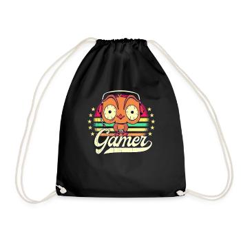 Vintage Gaming Jeux Vidéo Gambler Retro Gaming - Sac de sport léger - noir - Devant