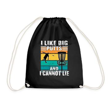 Disc Golf Frisbee Ultimate Frisbee Disc Golf - Drawstring Bag - black - Front