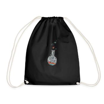 Chemistry I test tube laboratory microscope for - Drawstring Bag - black - Front