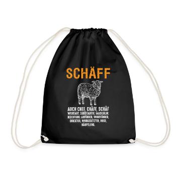 Schäff Chef Schaaf witzig sarkasmus - Turnbeutel - Schwarz - Vorne