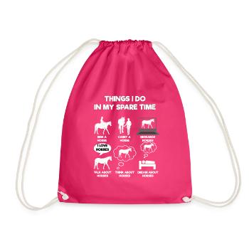 Cheval - Sac de sport léger - fuchsia - Devant
