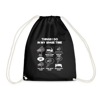 Piano Klavier - Sac de sport léger - noir - Devant