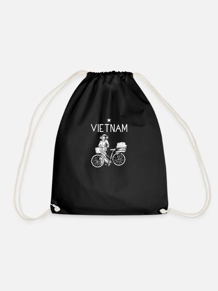 Vietnam I Hanoi Roller Pho Bo Reise Motiv für - Turnbeutel - Schwarz