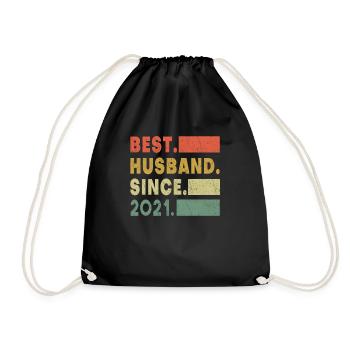 Meilleur mari 2021 Mariage Cœurs Saint-Valentin - Sac de sport léger - noir - Devant