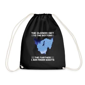 Sea Diving Hobby Diving Snorkeler - Drawstring Bag - black - Front