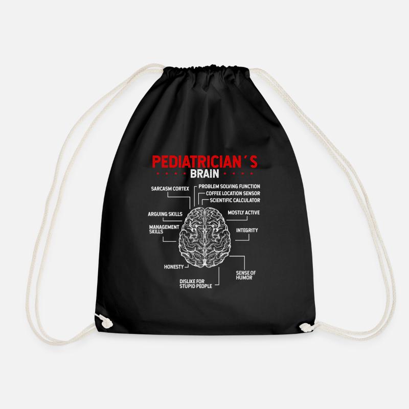 Pediatrician Brain Pediatrician Pediatrics - Turnbeutel - Schwarz