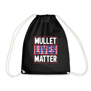 Retro Redneck Hairstyle I Mullet Hair I Mullet - Turnbeutel - Schwarz - Vorne