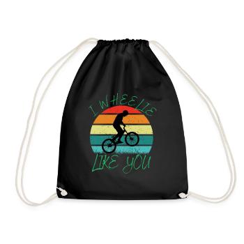 I wheelie like you Vintage BMX Mountainbike - Turnbeutel - Schwarz - Vorne