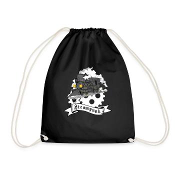 Train à vapeur Steampunk - Sac de sport léger - noir - Devant