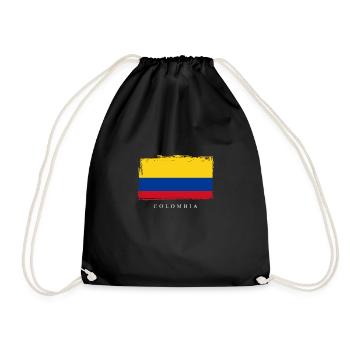 Colombia Kolumbien - Turnbeutel - Schwarz - Vorne