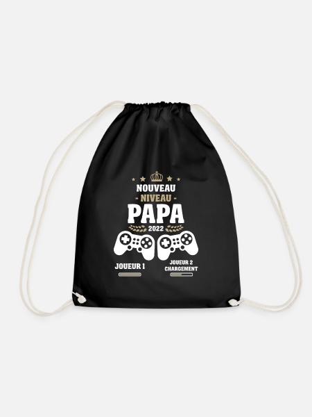 Nouveau Niveau Papa 2022 Gamer Futur Papa Geek Ann - Sac de sport léger - noir