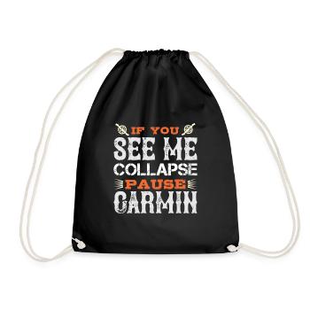 Si vous me voyez m’effondrer, pause garmin - Sac de sport léger - noir - Devant
