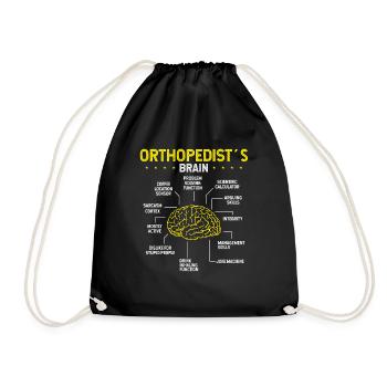 Orthopedist Brain Physical Therapist Orthopedic - Drawstring Bag - black - Front