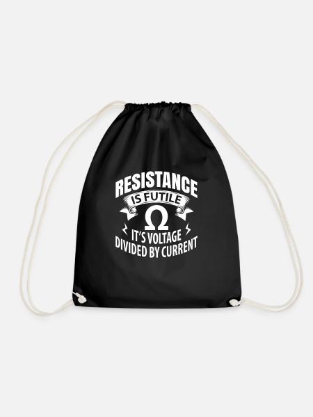 Electronic - Drawstring Bag - black