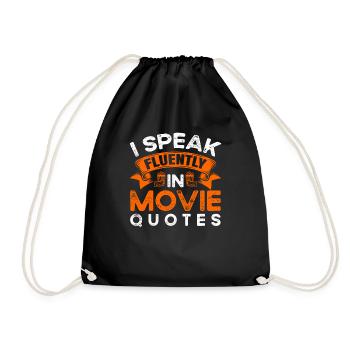 Movie - Drawstring Bag - black - Front