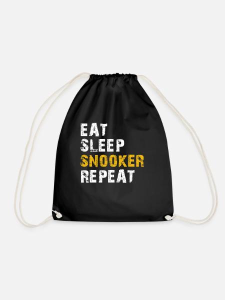 eat sleep Snooker - Drawstring Bag - black
