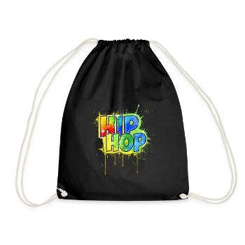 hip hop - Turnbeutel - Schwarz - Vorne