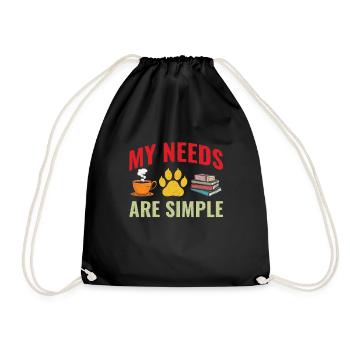 Drôle de livre Lover Coffee Dog Book - Sac de sport léger - noir - Devant