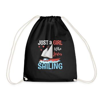 Juste une fille qui aime la voile - Sac de sport léger - noir - Devant