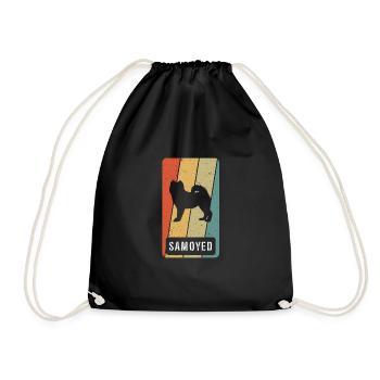 Samoyed Vintagec Samojede - Turnbeutel - Schwarz - Vorne