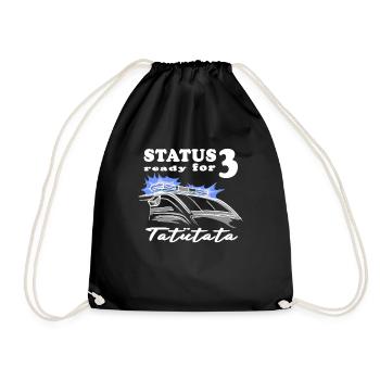 Status 3 ready for Tatütata Rettungswagen - Turnbeutel - Schwarz - Vorne