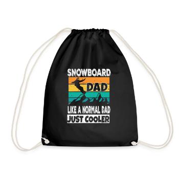 Snowboard Dad Like A Normal Dad Just Cooler Ski Sn - Turnbeutel - Schwarz - Vorne