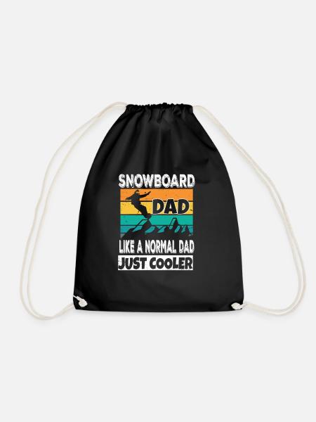 Snowboard Dad Like A Normal Dad Just Cooler Ski Sn - Turnbeutel - Schwarz