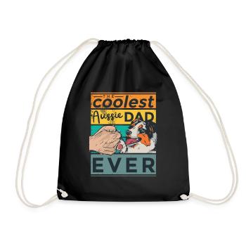 Meilleur chien de berger australien Aussie Dad Ever - Sac de sport léger - noir - Devant