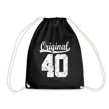 Original of 40 - Drawstring Bag - black - Front