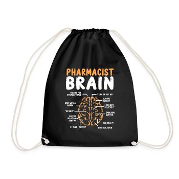 Pharmacist Brain Pharmacy School Graduation Party - Drawstring Bag - black - Front
