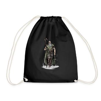 Druide I Kelten & Wikinger Norse Motiv für - Turnbeutel - Schwarz - Vorne