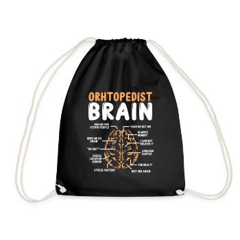 Orthopedist for Work Orthopedic Doctor Accessory - Drawstring Bag - black - Front